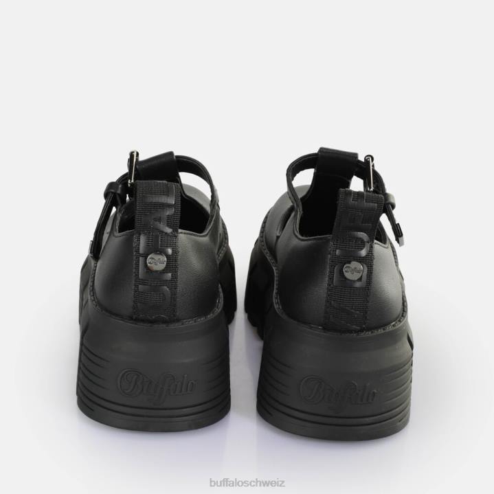 Buffalo Ava Mary Loafer vegan 846Z525 Schwarz|Slipper