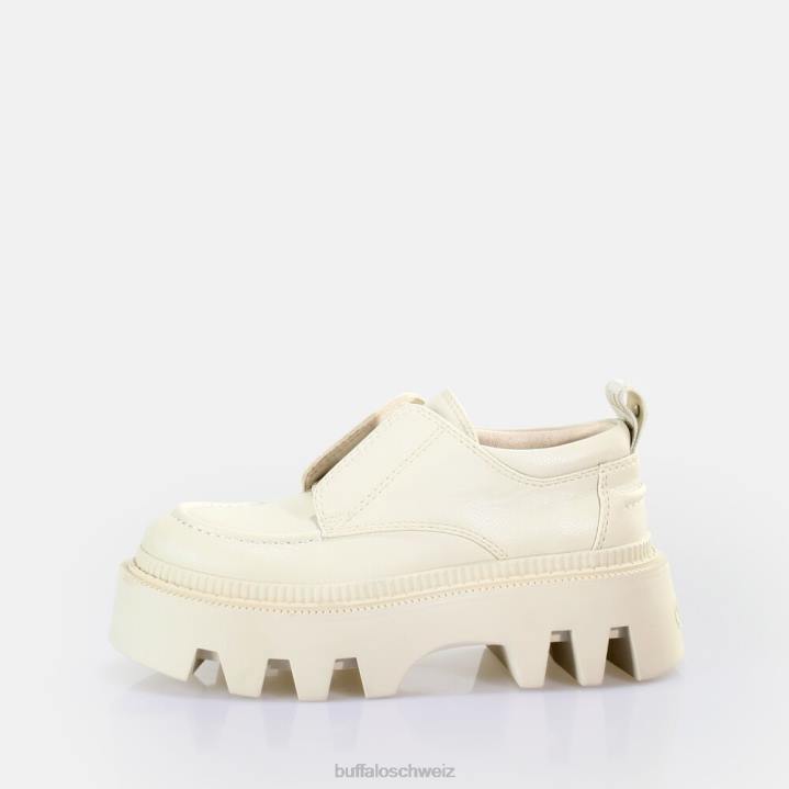 Buffalo Flora Laceup Lo Loafer vegan 846Z811 Creme|Slipper
