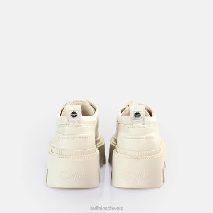 Buffalo Flora Laceup Lo Loafer vegan 846Z811 Creme|Slipper