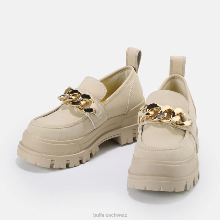 Buffalo aspha Loafer-Kette vegan 846Z595 Creme|Slipper