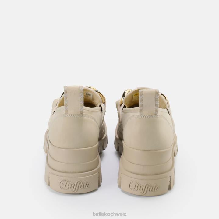 Buffalo aspha Loafer-Kette vegan 846Z595 Creme|Slipper