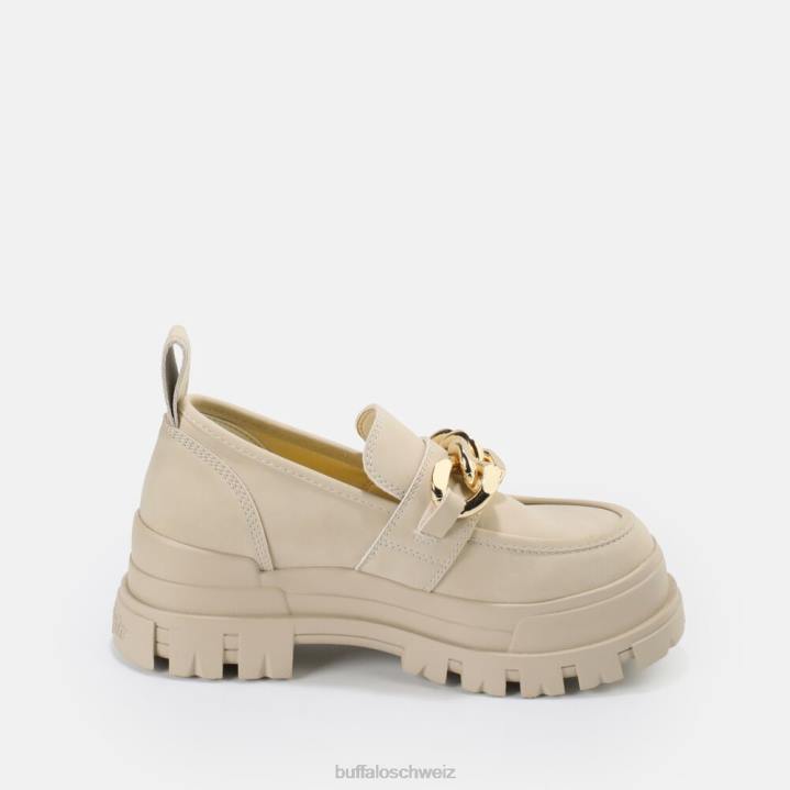 Buffalo aspha Loafer-Kette vegan 846Z595 Creme|Slipper