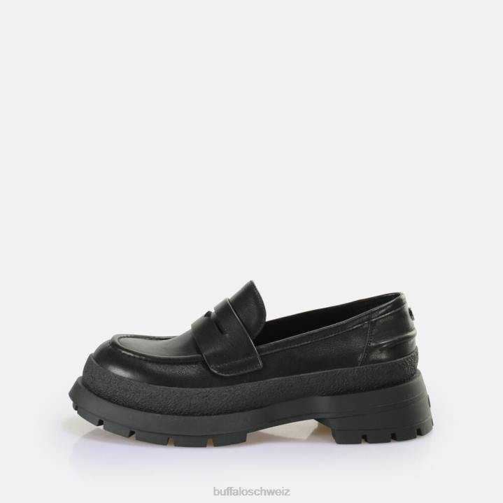 Buffalo unhöflicher Loafer vegan 846Z647 Schwarz|Slipper