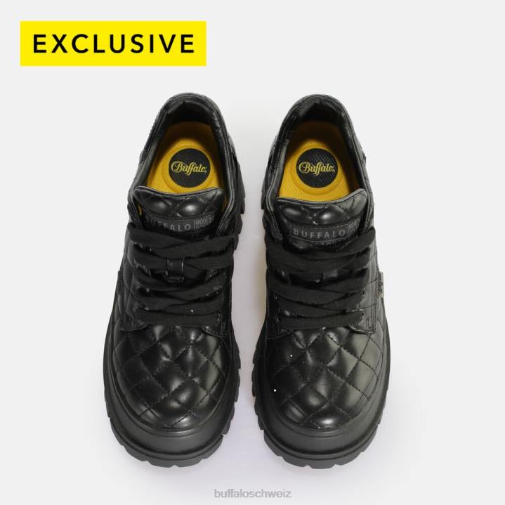 Buffalo Aspha CLS Laceup Lo Sneaker Low vegan 846Z835 Schwarz|Turnschuhe