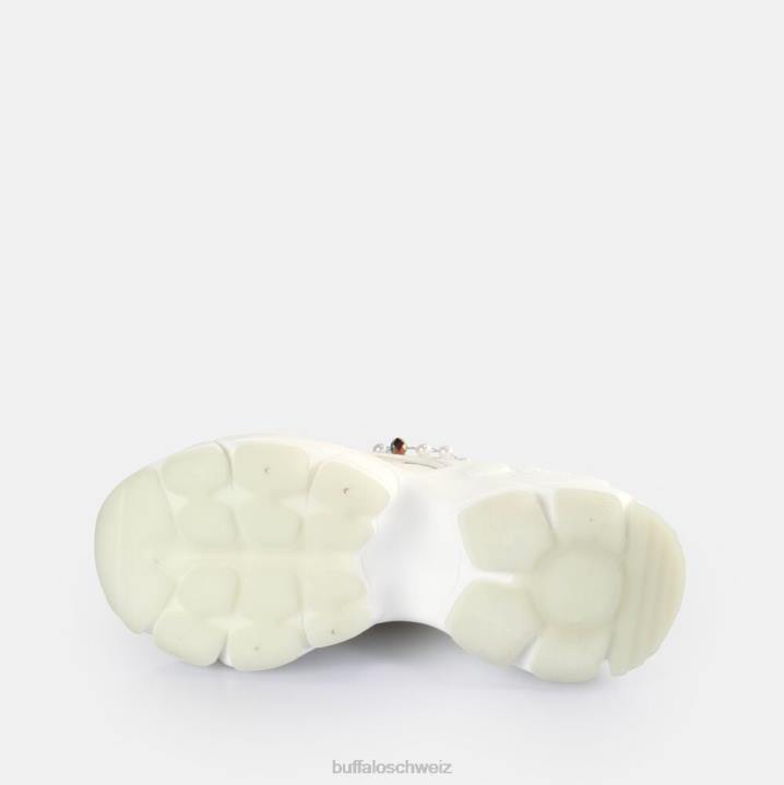 Buffalo Binär-Charm-Sneaker niedrig, vegan 846Z817 Perlweiss|Turnschuhe