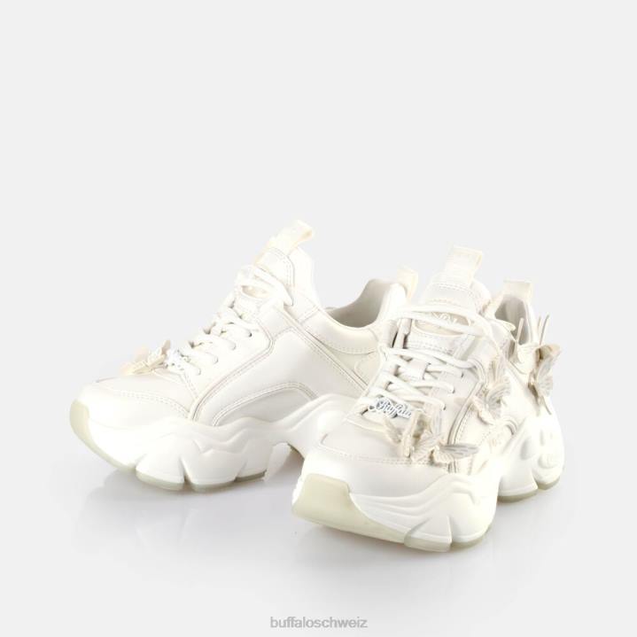 Buffalo Binary Butterfly Sneakers Low vegan 846Z43 weiß/Meerjungfrau|Turnschuhe