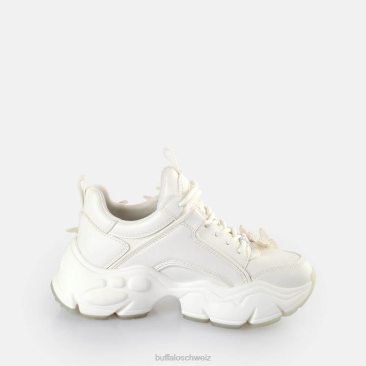 Buffalo Binary Butterfly Sneakers Low vegan 846Z43 weiß/Meerjungfrau|Turnschuhe