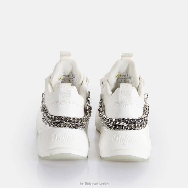 Buffalo Binary Chain 3.0 Trainer Low Vegan 846Z418 Weißsilber|Turnschuhe