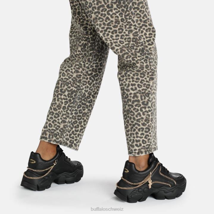 Buffalo Binary Chain Sneaker Low vegan 846Z423 Schwarz|Turnschuhe