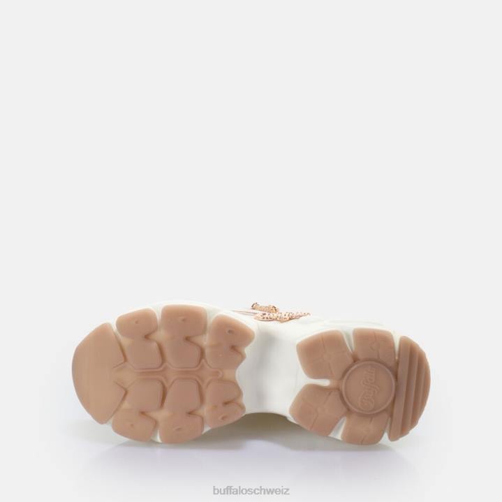 Buffalo Binary Glam Sneaker Low vegan 846Z320 weiß/hellrosa|Turnschuhe