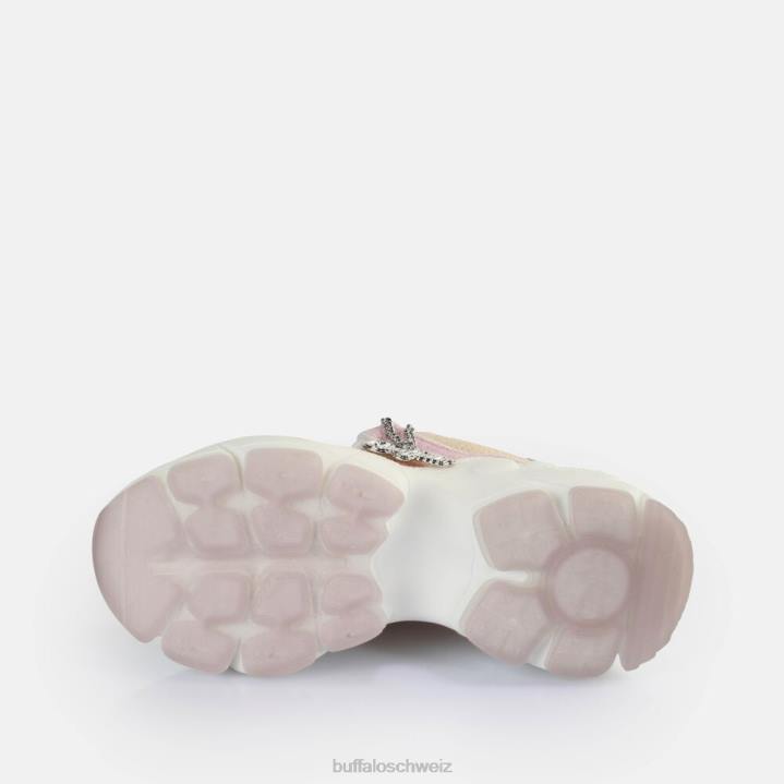 Buffalo Binary Glam Sneakers Low Vegan 846Z324 Pfirsich-Multi|Turnschuhe