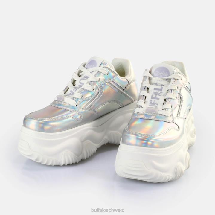 Buffalo Blader One Sneakers Low vegan 846Z599 silbernes Holo|Turnschuhe