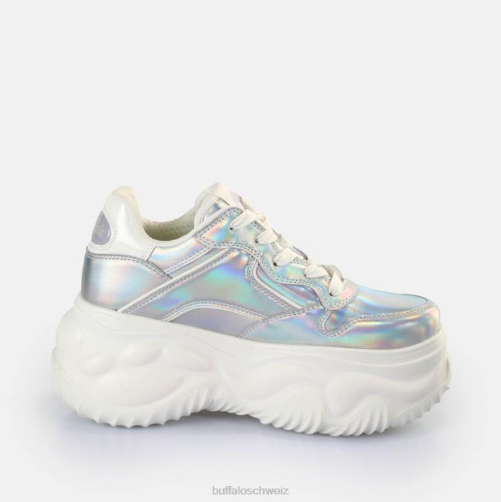 Buffalo Blader One Sneakers Low vegan 846Z599 silbernes Holo|Turnschuhe