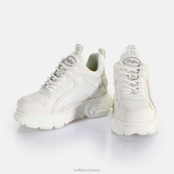 Buffalo CLD Chai Low Sneaker vegan 846Z75 dreifach weiß|Turnschuhe