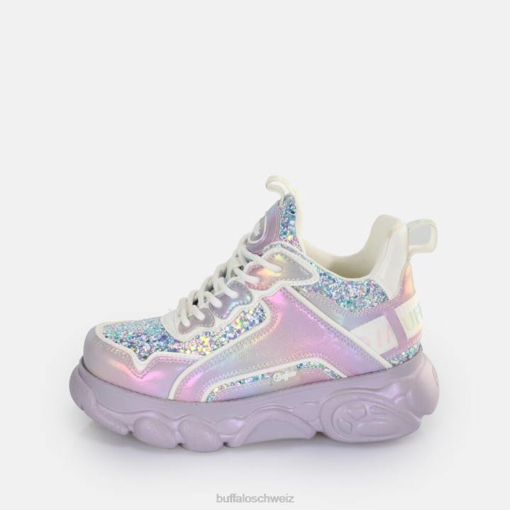 Buffalo CLD Chai Sneaker Low vegan 846Z65 silber/lila|Turnschuhe