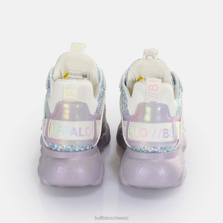 Buffalo CLD Chai Sneaker Low vegan 846Z65 silber/lila|Turnschuhe