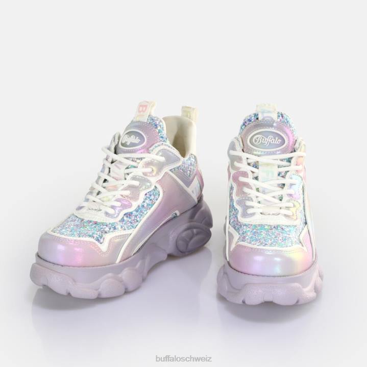 Buffalo CLD Chai Sneaker Low vegan 846Z65 silber/lila|Turnschuhe