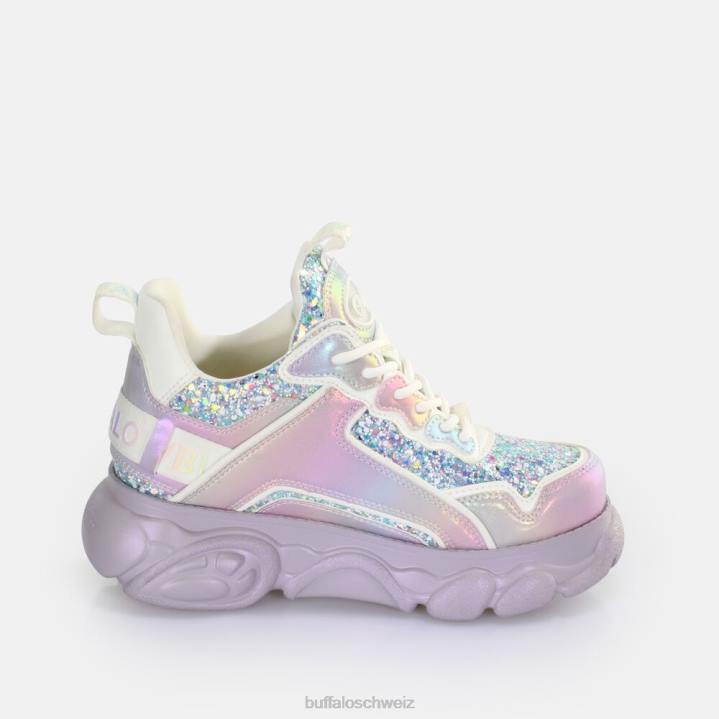 Buffalo CLD Chai Sneaker Low vegan 846Z65 silber/lila|Turnschuhe