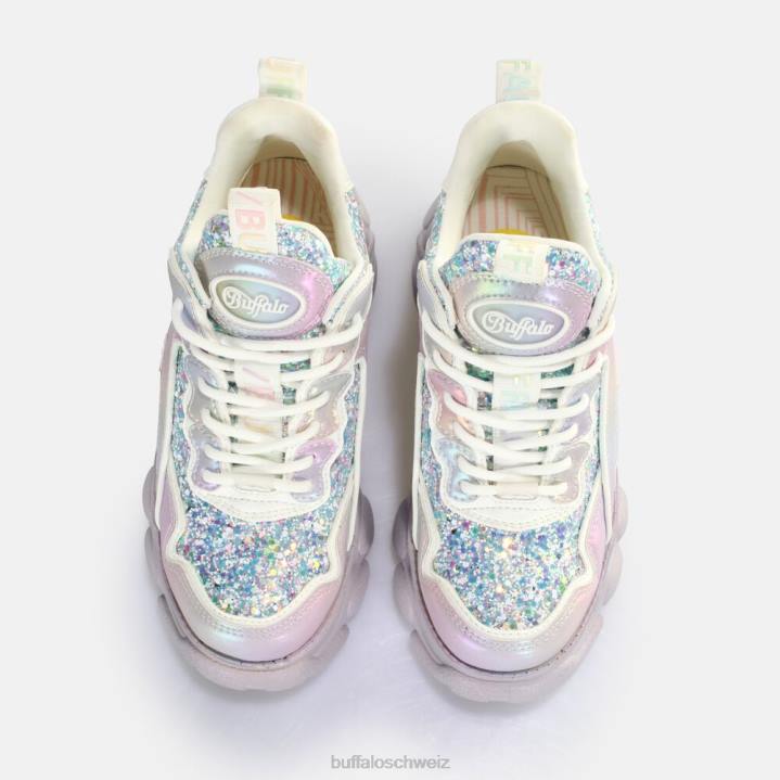 Buffalo CLD Chai Sneaker Low vegan 846Z65 silber/lila|Turnschuhe
