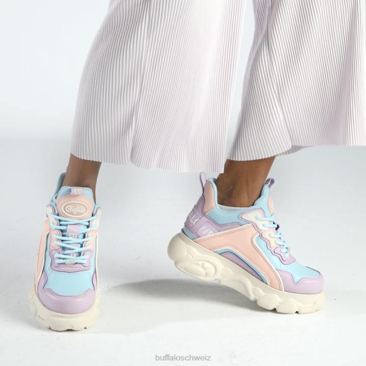Buffalo CLD Chai Sneaker Low vegan 846Z66 lila/hellblau|Turnschuhe