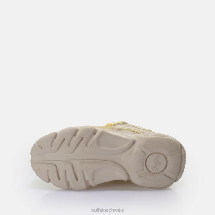 Buffalo CLD Chai Sneaker Low vegan 846Z678 creme/gelb|Turnschuhe