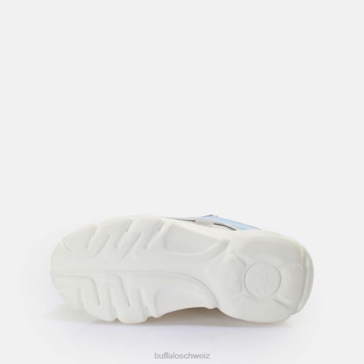 Buffalo CLD Chai Sneaker Low vegan 846Z767 Silber Blau|Turnschuhe