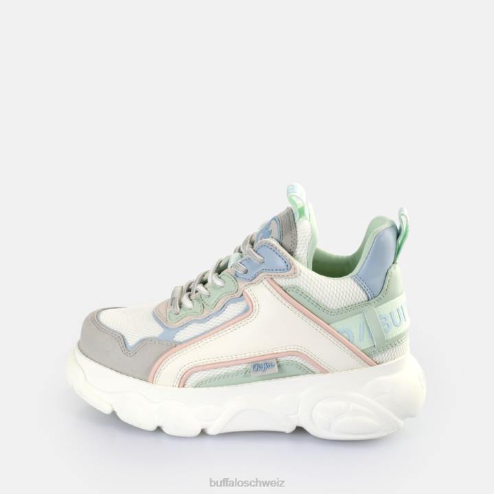 Buffalo CLD Chai Sneakers Low vegan 846Z68 graues Pastell mehrfarbig|Turnschuhe
