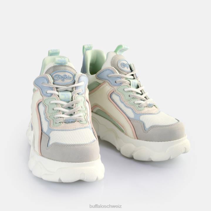 Buffalo CLD Chai Sneakers Low vegan 846Z68 graues Pastell mehrfarbig|Turnschuhe