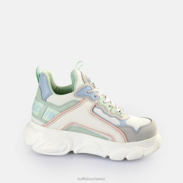 Buffalo CLD Chai Sneakers Low vegan 846Z68 graues Pastell mehrfarbig|Turnschuhe