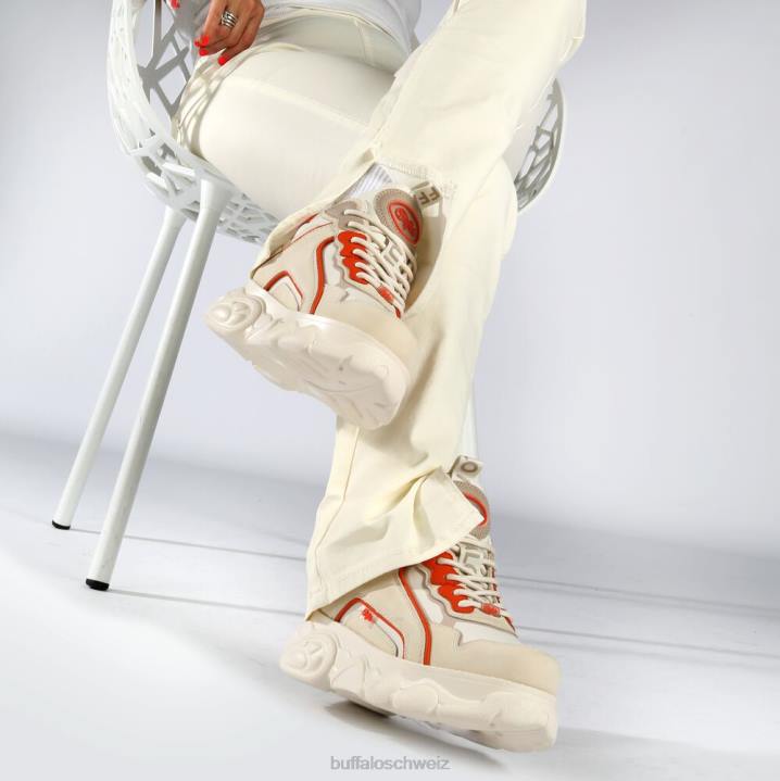 Buffalo CLD Chai Trainer Low vegan 846Z76 creme/orange|Turnschuhe