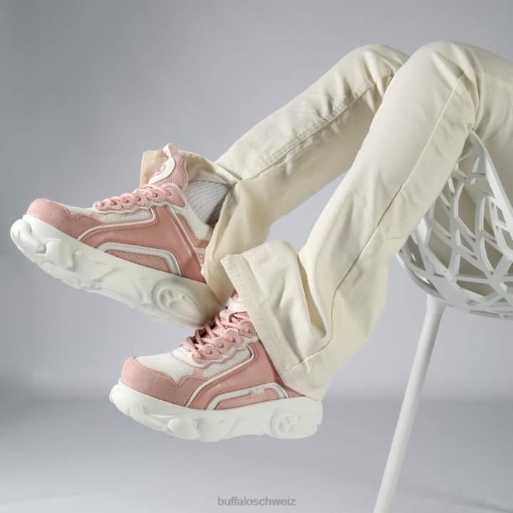 Buffalo CLD Chai Trainer Low vegan 846Z78 rosa/weiß|Turnschuhe