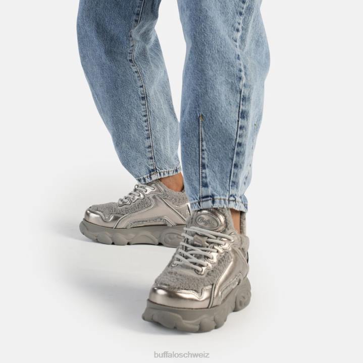 Buffalo CLD Chai Warm Sneaker Low vegan 846Z809 Silber-Grau|Turnschuhe