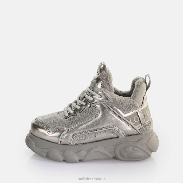 Buffalo CLD Chai Warm Sneaker Low vegan 846Z809 Silber-Grau|Turnschuhe