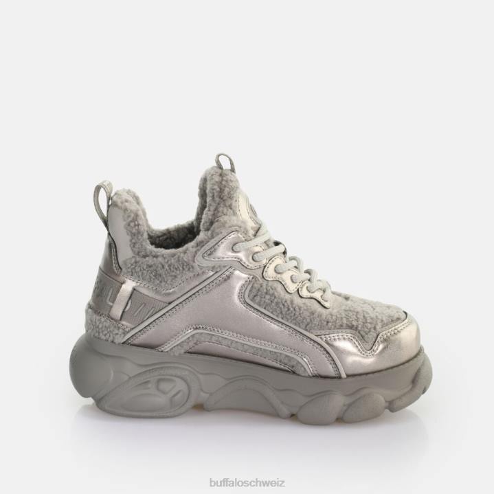 Buffalo CLD Chai Warm Sneaker Low vegan 846Z809 Silber-Grau|Turnschuhe