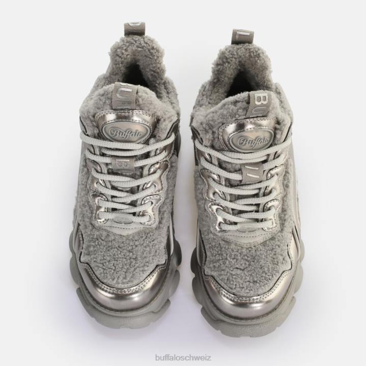 Buffalo CLD Chai Warm Sneaker Low vegan 846Z809 Silber-Grau|Turnschuhe