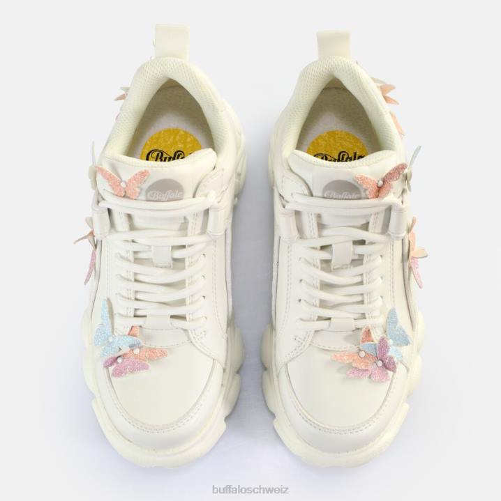 Buffalo CLD Corin Butterflys Sneakers Low vegan 846Z142 weiß-multi|Turnschuhe