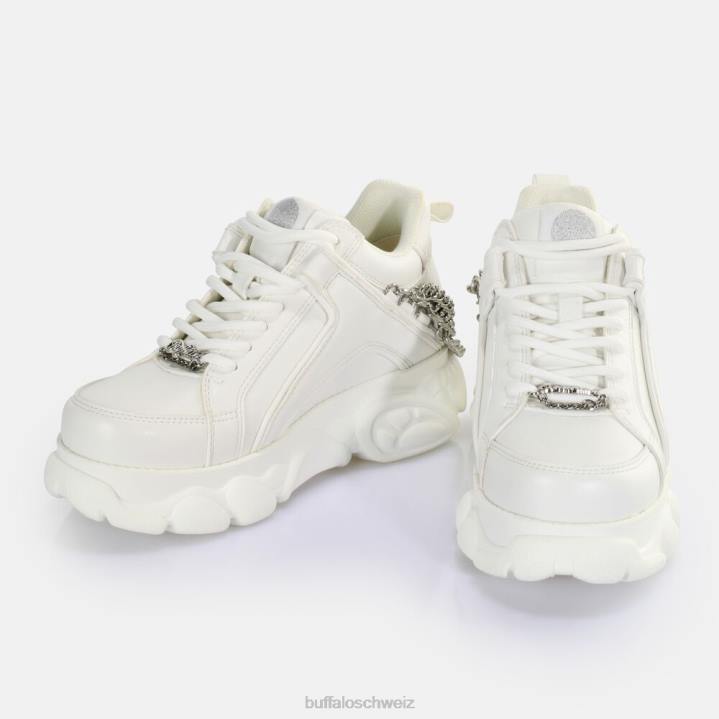 Buffalo CLD Corin Chain 2.0 Sneaker Low vegan 846Z592 Weißsilber|Turnschuhe