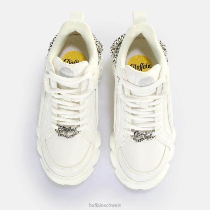 Buffalo CLD Corin Chain 2.0 Sneaker Low vegan 846Z592 Weißsilber|Turnschuhe