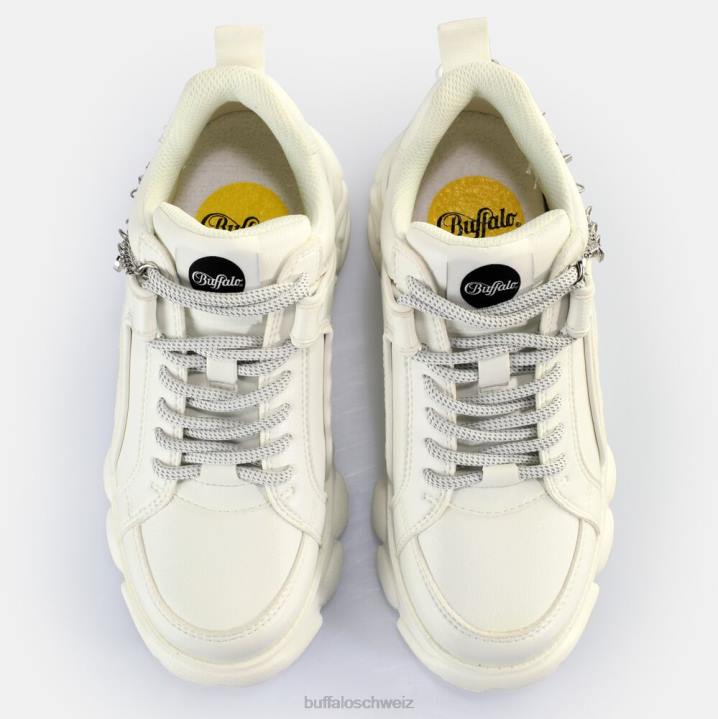 Buffalo CLD Corin Charms Sneakers Low vegan 846Z141 Weiss|Turnschuhe