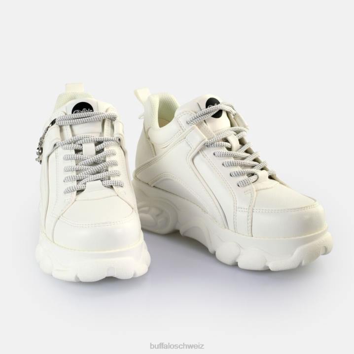 Buffalo CLD Corin Charms Sneakers Low vegan 846Z141 Weiss|Turnschuhe
