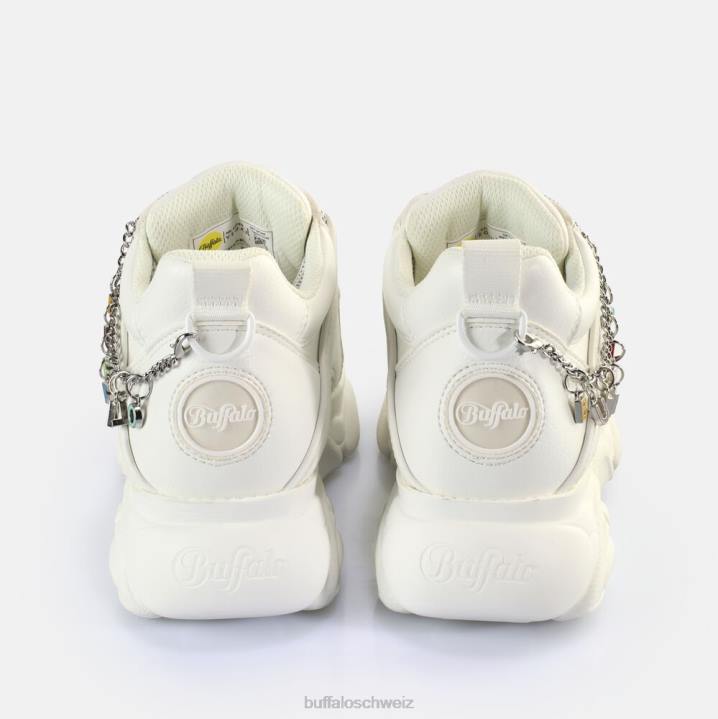 Buffalo CLD Corin Charms Sneakers Low vegan 846Z141 Weiss|Turnschuhe