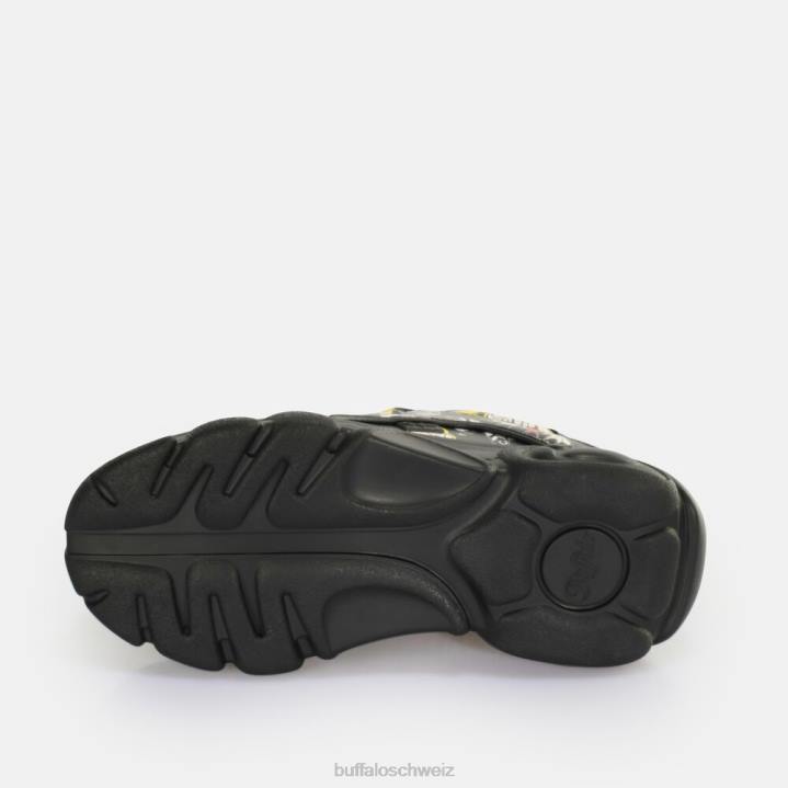 Buffalo CLD Corin Sneaker Low vegan 846Z209 Graffiti schwarz|Turnschuhe