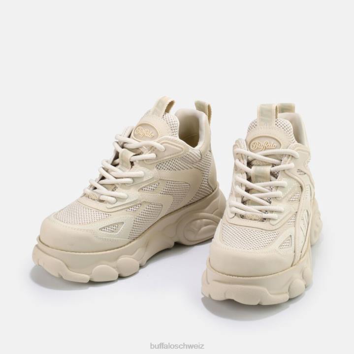 Buffalo CLD Grid vegane Sneaker 846Z681 Creme|Turnschuhe