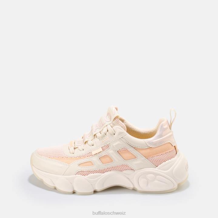 Buffalo CLD Run Boom Sneaker vegan 846Z621 Beige mit Pfirsich|Turnschuhe