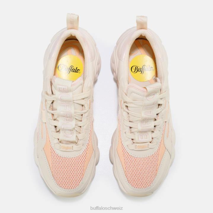 Buffalo CLD Run Boom Sneaker vegan 846Z621 Beige mit Pfirsich|Turnschuhe