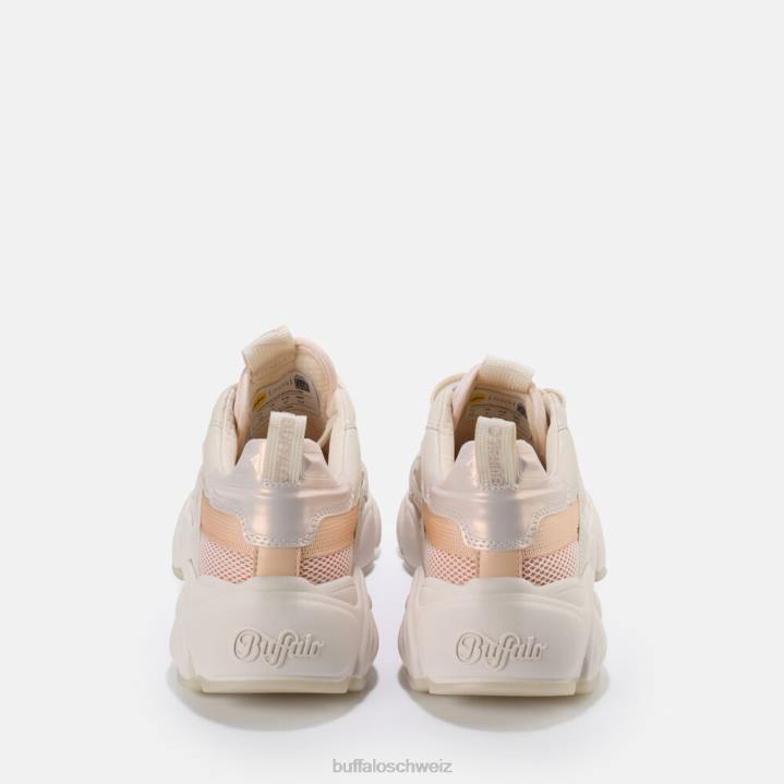 Buffalo CLD Run Boom Sneaker vegan 846Z621 Beige mit Pfirsich|Turnschuhe