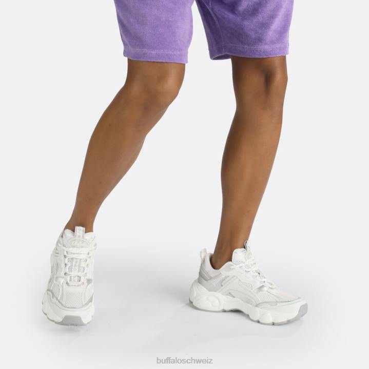 Buffalo CLD Run Jogging Sneaker vegan 846Z236 weiß mit silber|Turnschuhe