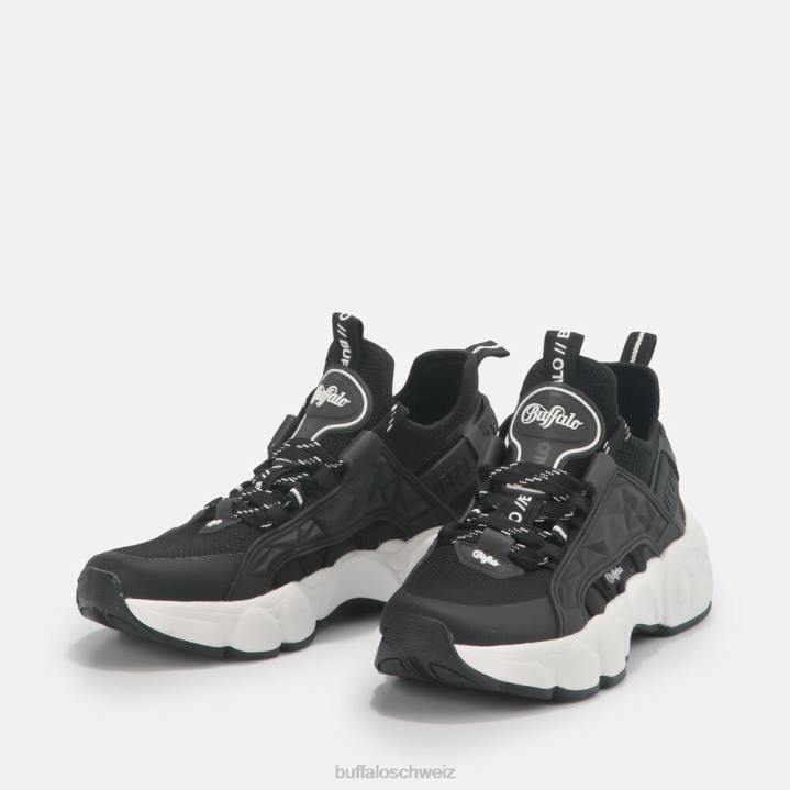 Buffalo CLD Run Sock Trainer Low vegan 846Z400 Schwarz|Turnschuhe
