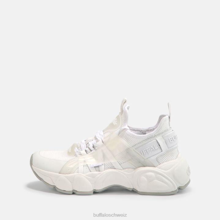 Buffalo CLD Run Sock Trainer Low vegan 846Z401 Weiss|Turnschuhe
