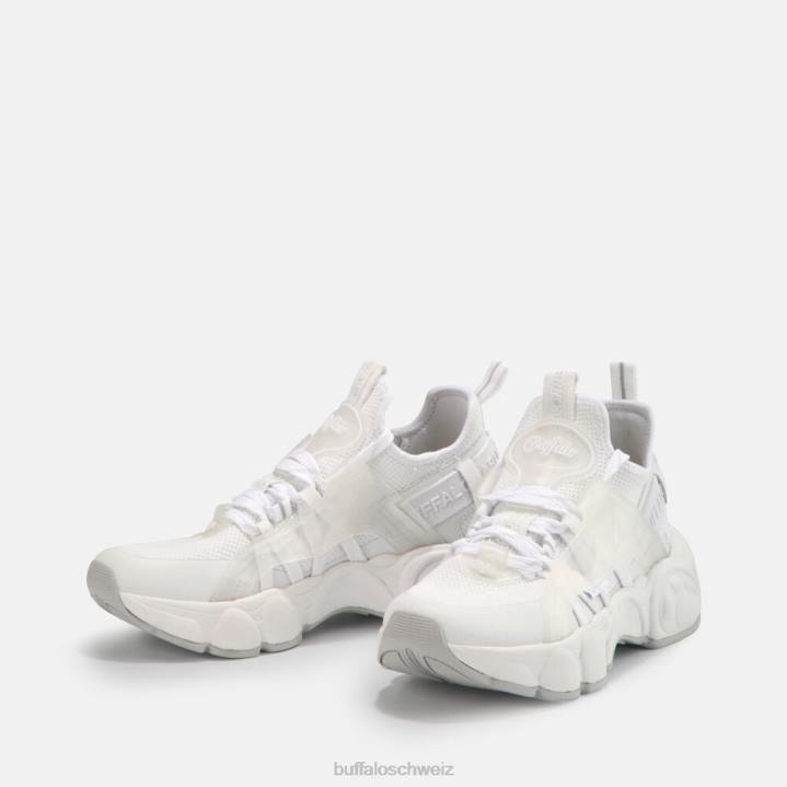Buffalo CLD Run Sock Trainer Low vegan 846Z401 Weiss|Turnschuhe